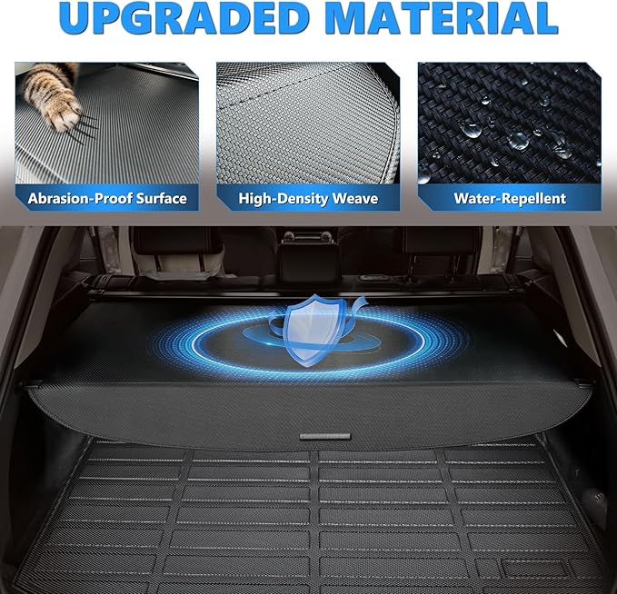 MIALUTY® Cargo Cover for 2017-2022 Honda CRV Retractable Trunk Cover CRV Accessories Anti-Peeping Anti-Theft Privacy Screen,Trunk Luggage Shield Shade Carbon Fiber Texture