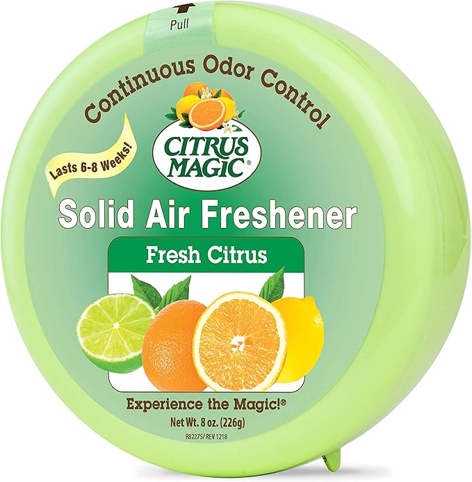 Citrus Magic Odor Absorbing Solid Air Freshener, Fresh Citrus, 8-Ounce, Pack of 3