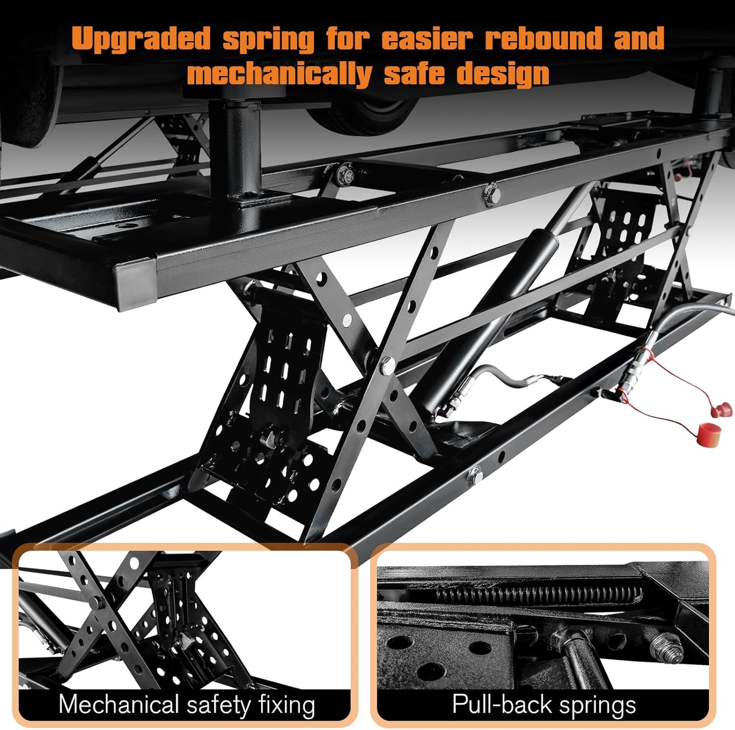 Jocisland Portable Car Lift, Capable of Lifting 7000 LBS Quick Jack with a Maximum Height of 28", Car Lifts for Home Garage and Shop