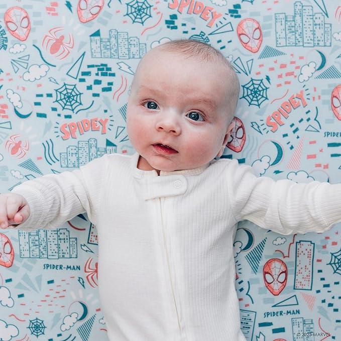 Milk Snob Marvel Infant Boy/Girl Swaddle Blanket, Soft Receiving, Security and Play, Toddler Infant Newborn Bedding, Baby Shower, Baby Registry Gift (Spider-Man Sketch Book) 34 * 34 inches