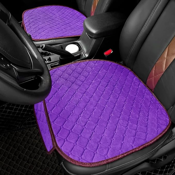 surpassme Comfortable Car Seat Covers Universal Front Seat Coves for Car Accessories with Storage Pockets, Padded Car Interior Covers for Automotive, SUV, Truck, and Van
