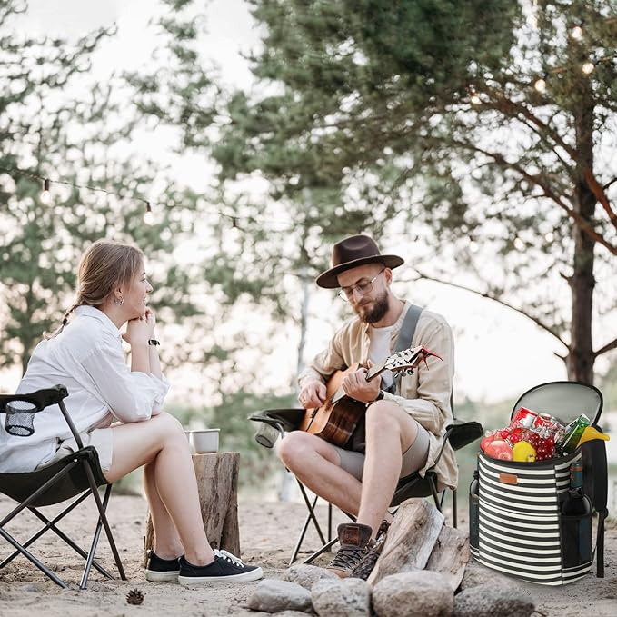 Camping Cooler Backpack 30 45 Cans, Soft Backpack Coolers Insulated Leak Proof Travel Cooler Bag Waterproof Lunch Picnic Beach Work Trip Thermal Bag Drink Beverage Beer Bag Cooler