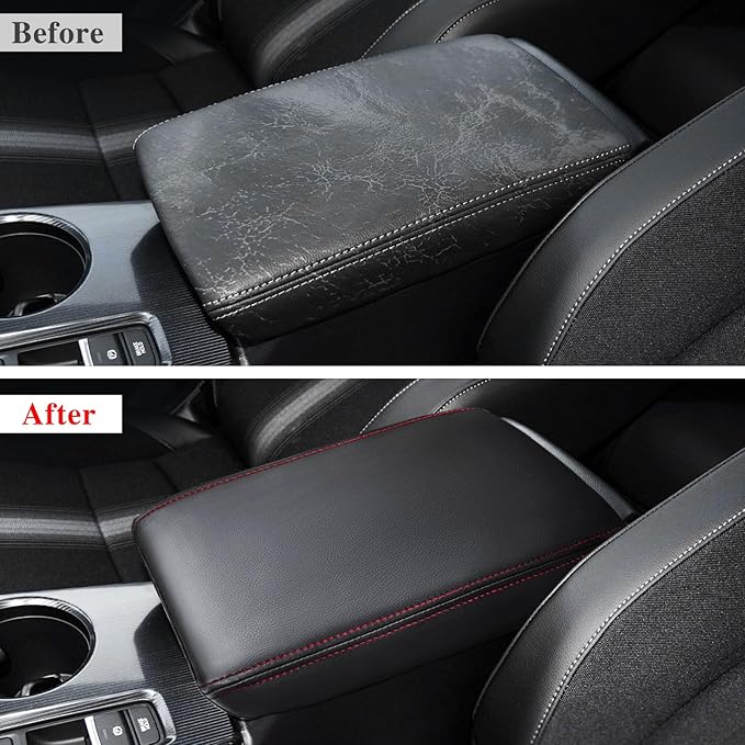 Car Center Console Armrest Cover for Honda Civic 2022-2025, Soft Armrest Pad Cover Protector Cushion for Honda Civic 2022 2023 2024 2025 Interior Accessories (Red)