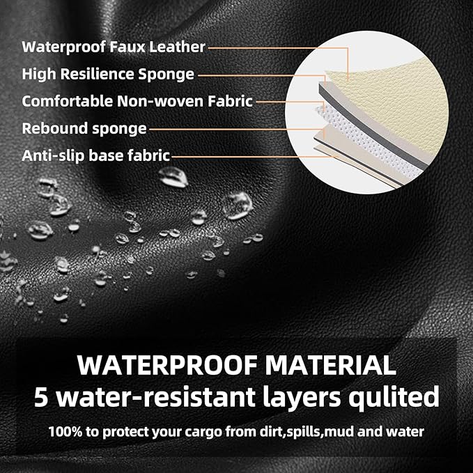 AOMSAZTO Seat Covers for Jeep Wrangler JL 2018 2019 2020 2021 2022 2023 2024 2-Door Waterproof Car Seat Covers Full Set Black