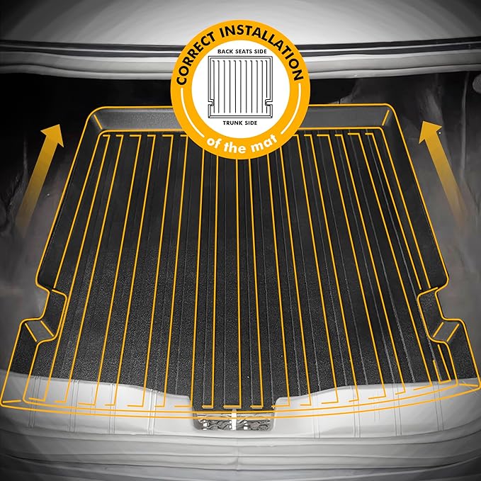 Premium Cargo Liner for Cevrolet Camaro Coupe 2016-2024 - 100% Protection - Custom Fit Car Trunk Mat - All-Season Black Cargo Mat - 3D Shaped Laser Measured Trunk Liners