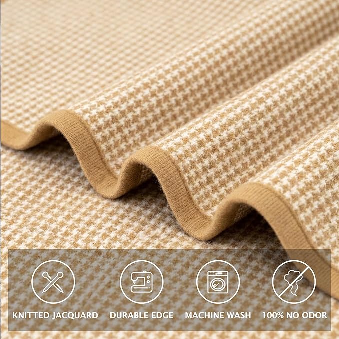 PuTian Merino Wool Camp Blanket - 36" x 63" Great for Bed Couch Camping Outdoors Travel Emergency -Large Warm Soft Washable Wool Throw