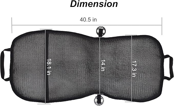 YUNZLAN Summer Cooling Ventilated Mesh Seat Cushion for Car,Universal Breathable Vented Seat Cover Fis Cars SUVs Trucks Vans Pickups for Driving Seat – 40.5" x 18" – Black
