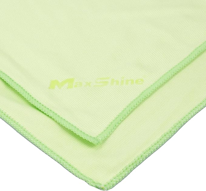Maxshine 16” x 16” Universal Glass Cleaning Microfiber Towels, 5-Pack (300GSM) | Professional Streak-Free Towels | Lint-Free, High-Clarity Cloths for Car Windows, Mirrors & Glass Surfaces