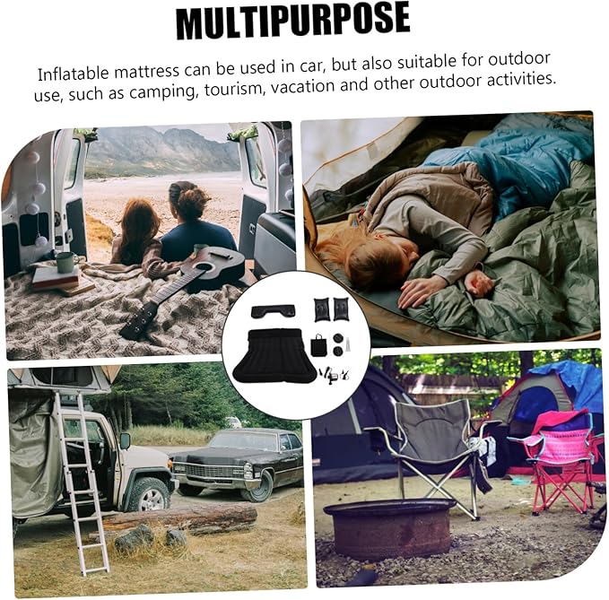 1set Multi-Function Inflatable Mattress for Cars Portable Sleeping Air Mattress for Outdoor Camping and Travel SUV-Sized Protective Design and Accessories
