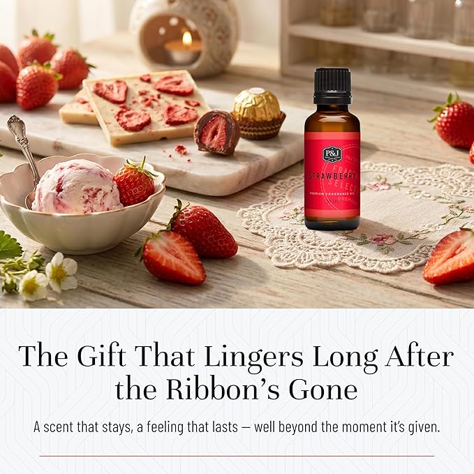 P&J Trading Fragrance Oil | Strawberry Oil 30ml - Candle Scents for Candle Making, Freshie Scents, Soap Making Supplies, Diffuser Oil Scents