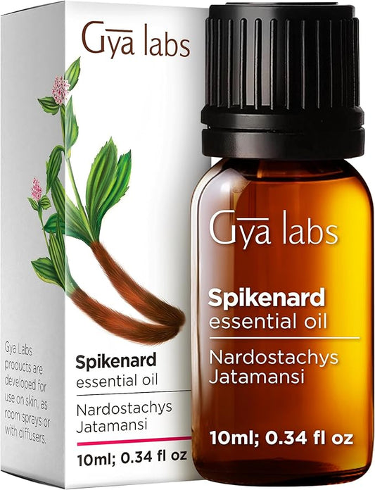 100% Pure Spikenard Essential Oil - 0.34 Fl Oz - Spikenard Oil for Hair, Skin, Diffuser, Aromatherapy & DIY Candle Making Scent