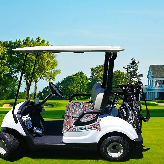 ENYORSE Golf Cart Seat Covers - Ethnic Style Golf Cart Towel Blanket for 2/4 Seater, Soft & Breathable Microfiber, Keeps Seats Cool & Comfortable, 51”x31”, Fits EZGO/Yamaha/Club Car