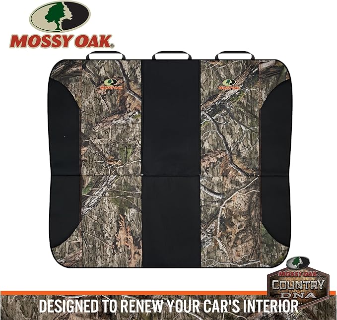 Mossy Oak Low Back Camo Full Size Bench Seat Covers, Universial Fit, Fit Most Rear Seats - Made with Premium Rip-Stop Oxford Fabric - Official Licensed Product