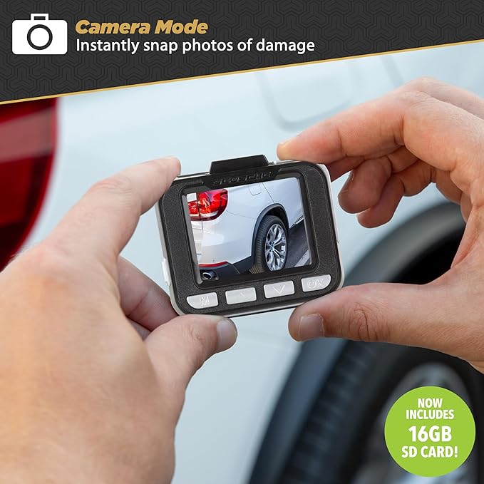Scosche DDVRS0916G-SP 1080P Full HD Dash Cam with 2.2" Screen - Dash Camera DVR for Cars - Front View Dashcam Recorder with Enhanced Night Vision - 24/7 Parking Mode Car Security Video Surveillance