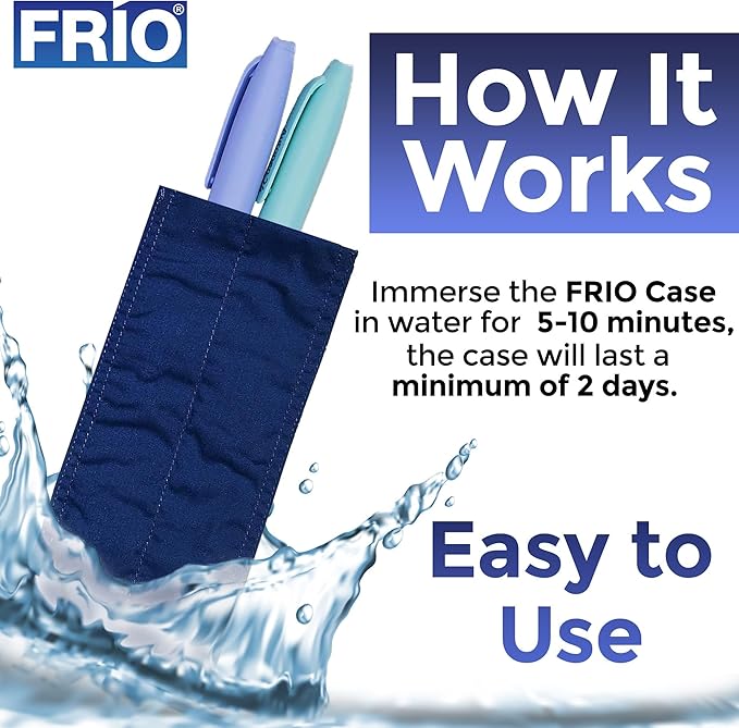 FRIO Cooling Wallet - Insulin Cooler for 45+ Hours of Stress Free On The Go - Blue - Duo