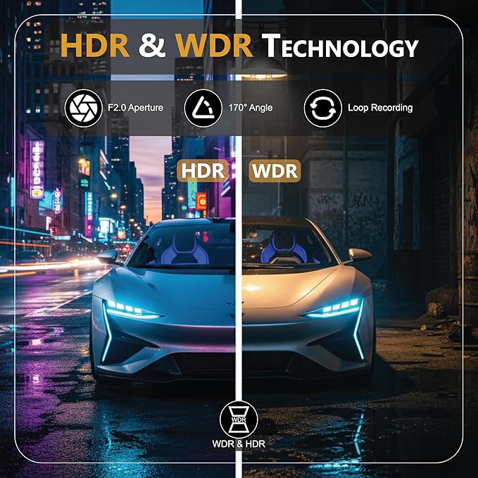 4K Dash Cam Front and Rear, STARVIS 2 Sensor, Free 32GB Card & Hardwire Kit Included, 5G WiFi 20MB/s Fast Download, Dash Camera for Cars with GPS, WDR Night Vision, 170° Wide Angle, 24H Parking Mode