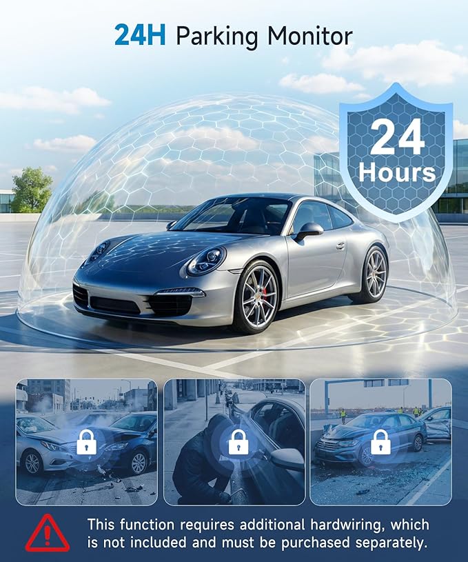 4K+2K Dash Cam Front and Rear, Dual Band WiFi, Dash Camera for Cars, with 5.8GHz WiFi, GPS Tarcking, Dash Camera with Night Vision, G Sensor, Loop Recording, Support ADAS BSD LCA