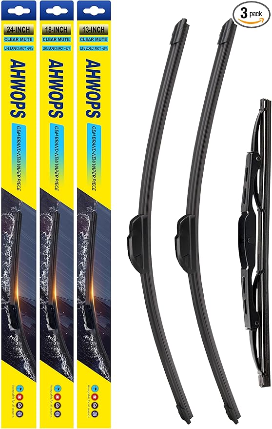 3 Wiper Front and Rear Wiper Blades for 2018-2023 Chevy Equinox, OE Original Style (24″/18″ Front/13″ Rear) For My Car
