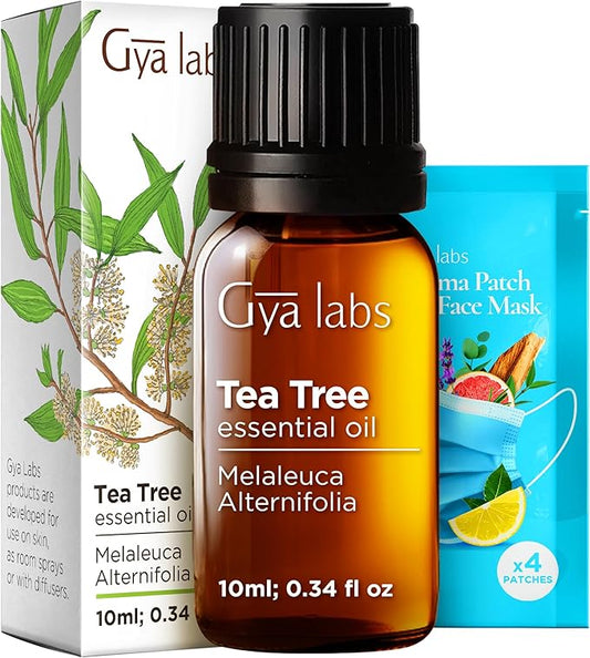 100% Pure Australian Tea Tree Essential Oil - 0.34 Fl Oz - Australian Tea Tree Oil for Hair, Skin, Diffuser, Aromatherapy & DIY Candle Making Scent