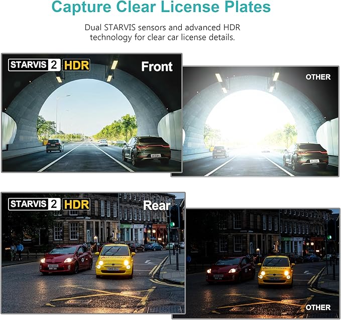 Dual Sony STARVIS 2 IMX678 Sensors 4K+4K Mirror Dash Cam Front and Rear, 12" Smart Rear View Camera with ADAS Blind Spot Detection, Super Night Vision HDR, 5G WiFi GPS, 64GB, 24H Parking