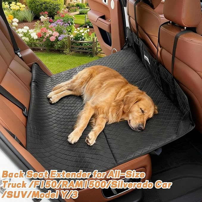 EULANT Truck SUV Dog Seat Cover for Back Seat,Car Rear Seat Mattress Extender Plate,Folding Back Seat Extender for Full Size Truck/F150/RAM1500/Silverado Car/SUV Model Y/3