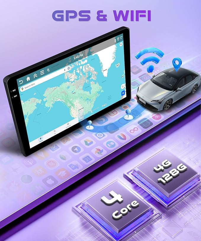 4Core 4G+128G Android 15 Car Stereo Radio for Honda Odyssey 2005-2010, Rimoody Wireless Carplay Andorid auto Mirror Link 10'' INCELL Touchscreen GPS WiFi Bluetooth 5.0 FM/RDS EQ-32 SWC Backup Camera