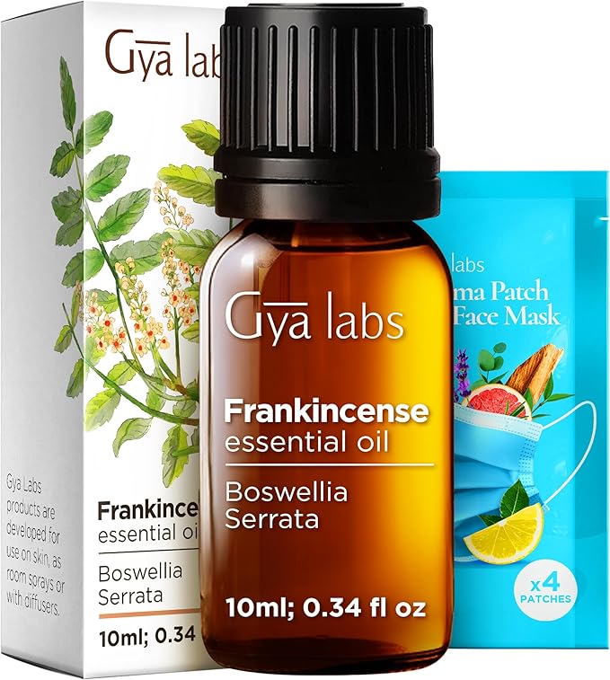 100% Pure Frankincense Essential Oil - 0.34 Fl Oz - Frankincense Oil for Hair, Skin, Diffuser, Aromatherapy & DIY Candle Making Scent