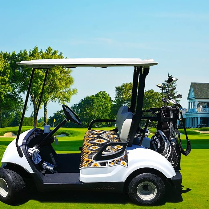 ENYORSE Golf Cart Seat Covers - Ethnic Style Golf Cart Towel Blanket for 2/4 Seater, Soft & Breathable Microfiber, Keeps Seats Cool & Comfortable, 51”x31”, Fits EZGO/Yamaha/Club Car
