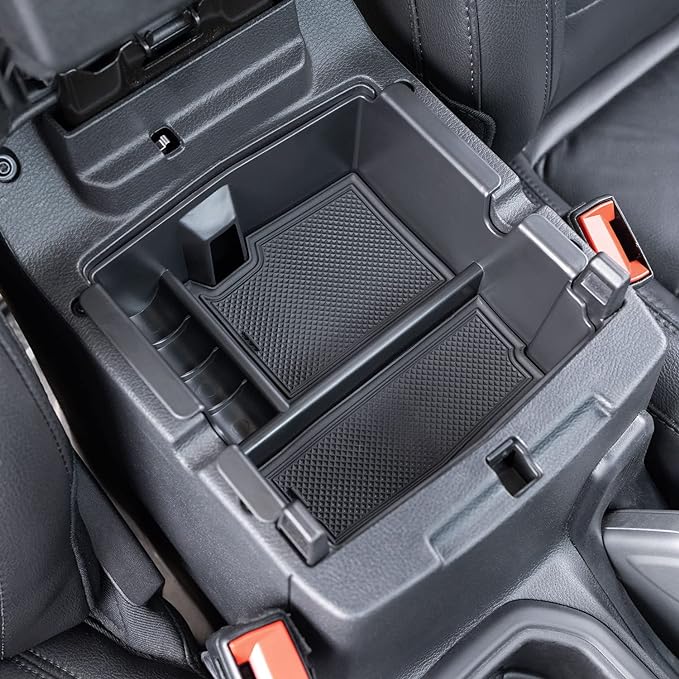 PIMCAR Center Console Organizer for Jeep Wrangler JL/JLU (2018-2026) & Gladiator JT (2020-2026) | Armrest Storage Tray | Interior Accessories (Not for JK/JKU) | Black Liner Trim