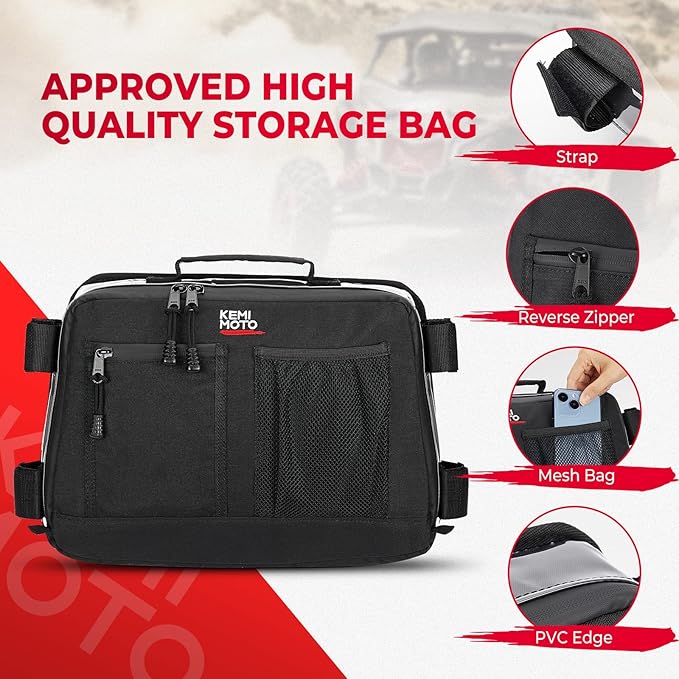 KEMIMOTO X3 Overhead Roof Storage Bag Compatible with 2017-2025 Can Am Maverick X3 Max RS DS Turbo R 715004275