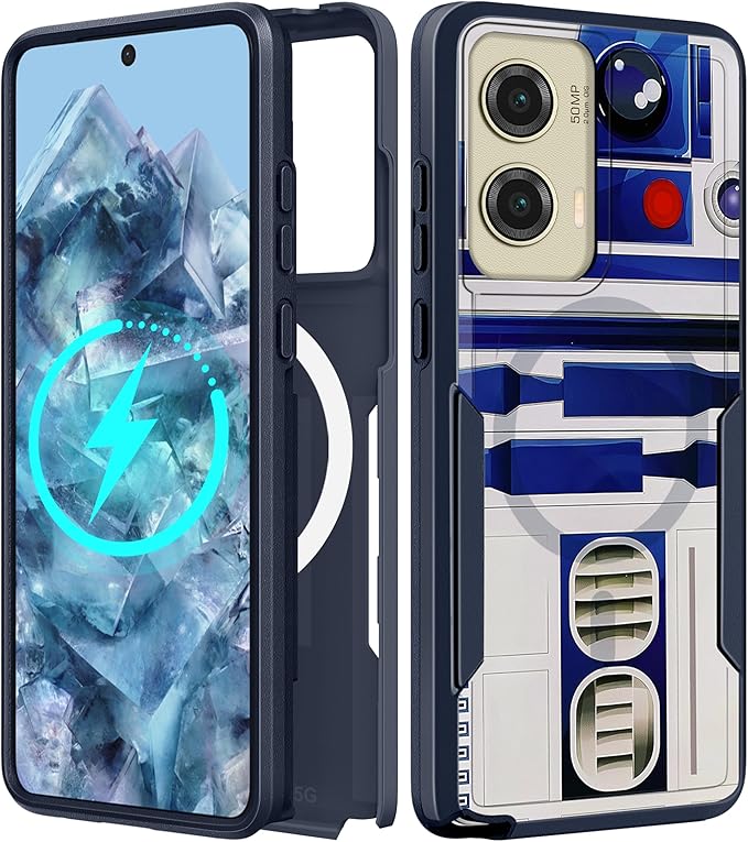 for Moto G Stylus 5G 2024 Case - Compatible with MagSafe Women Girls Boys Cute Magnetic Phone Cover Cool Blue Unique Heavy Duty Shockproof Design for Motorola Moto G Stylus 5G 2024 Cases