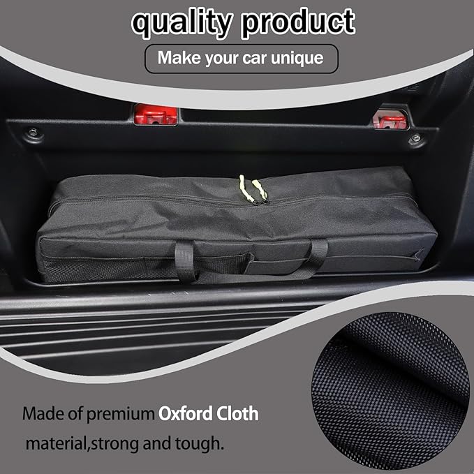 Lcojicep Car rear seat hidden storage bag Compatible with Tacoma 2016-2024 Oxford Cloth Car back seat back storage bag Accessories (1Pcs)
