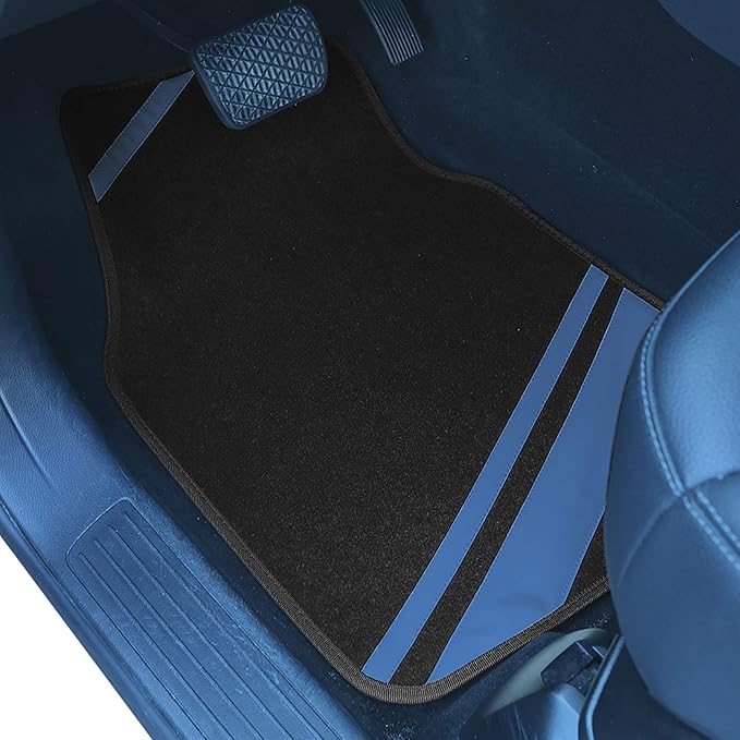 FH Group Car Floor Mats - Carpet Floor Mats for Cars, Universal Fit Automotive Floor Mats, All Purpose Car Floor Mats, Carpet Protector Mat for Most Sedan, SUV, Truck Floor Mats Blue