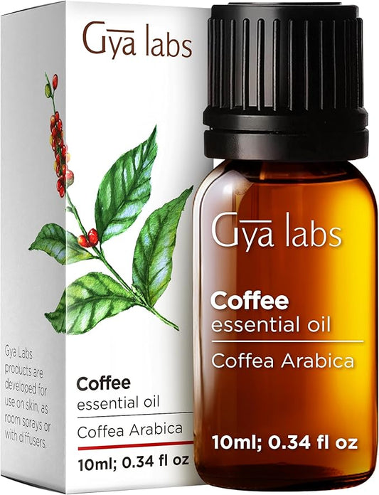 100% Pure Coffee Essential Oil - 0.34 Fl Oz - Coffee Oil for Hair, Skin, Diffuser, Aromatherapy & DIY Candle Making Scent