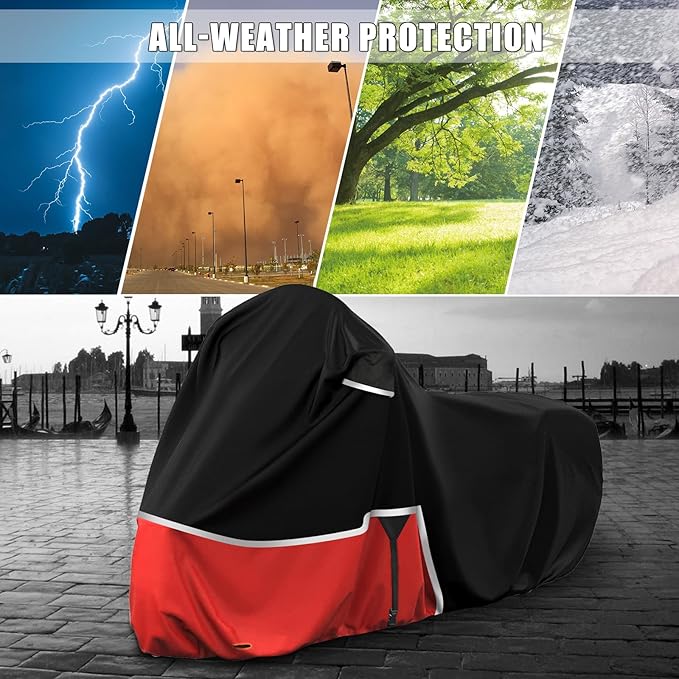 Waterproof Motorcycle Cover Replace for Indian Scout/Scout Bobber/Chief, 420D Oxford Cloth Customized Motorcycle Cover for Snow Rain Dust Protection