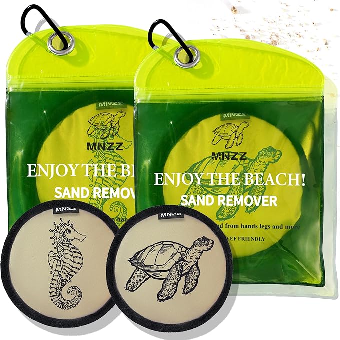 MNZZ Beach Sand Remover Quick Dry Bag Lightweight Eraser Pouch for Blanket Towel Chair Tent Shovel Toy Hat Shell Umbrella Canopy Shade Travel Hiking Outdoor Pool Essentials Accessory