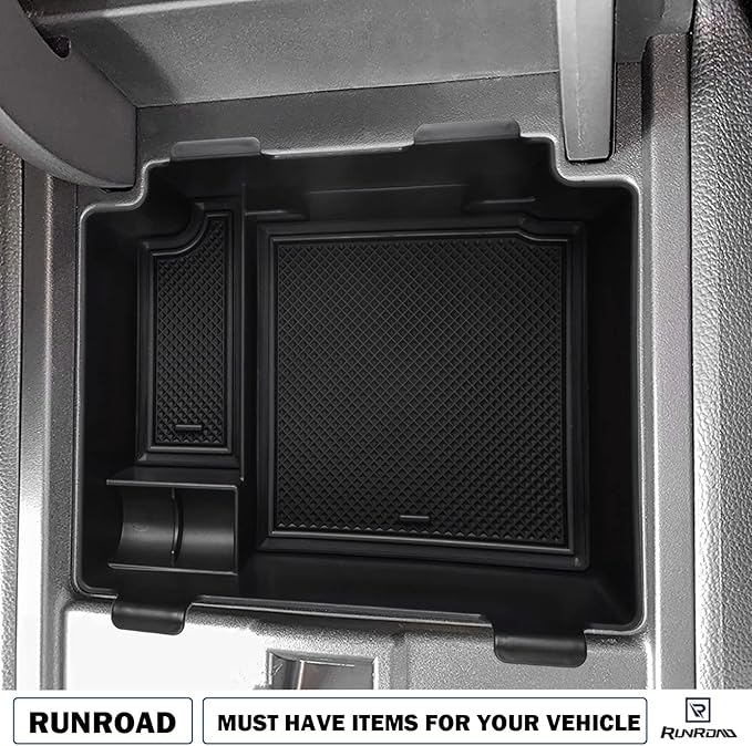 RUNROAD Center Console Upgraded Organizer Compatible with Acura RDX 2019 2020 2021 2022 2023 2024 Accessories, Armrest Storage Box Insert Card Container ABS Coin Holder Console Tray, Black