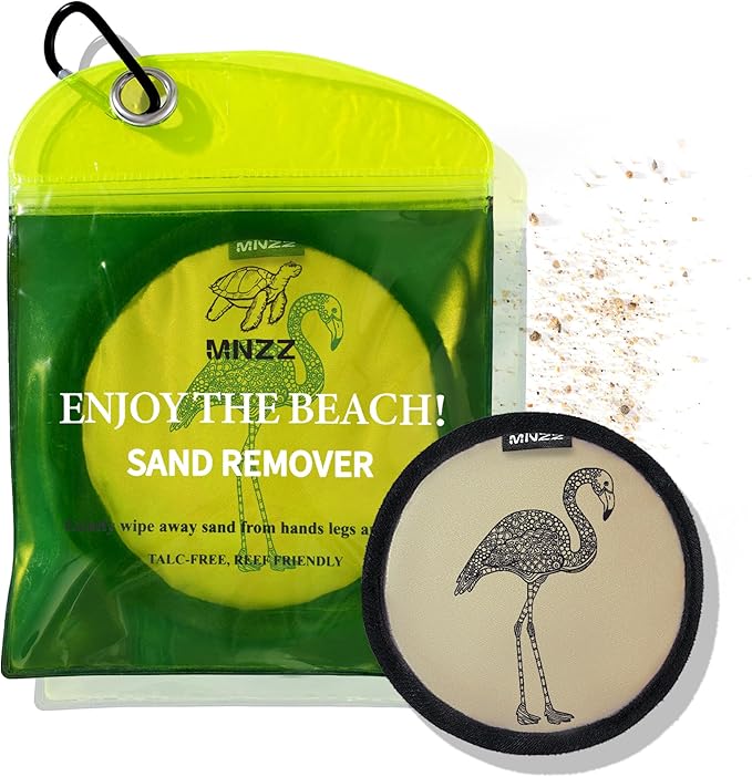MNZZ Beach Sand Remover Towel Eraser Bag Portable Quick Dry Pouch for Pool Picnic Vacation Hiking Travel Essentials Blanket Umbrella Shovel Tent Toy Chair Canopy Shade Outdoor Kit