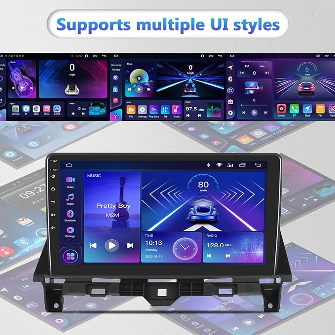 2G+64G Car Stereo Radio for Honda Accord 8th 2008-2013 with Wireless Carplay Android Auto, 10.1 inch Touch Screen Head Unit, Android 13/HiFi Audio/GPS Navi/WiFi/Bluetooth/SWC/HD Backup Camera