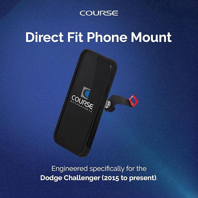 Course Motorsports DirectFit Phone Mount | MagSafe Compatible | Custom Dash Mount | Custom Fit in-Dash Phone Mount | Compatible with Dodge Challenger (2015–Present) Non Charging Right
