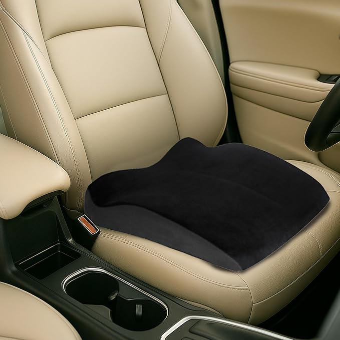 Goodyear Car Seat Cushion Curved Pillow - Seat Cushions for Office Chairs, Car Seat Back Support Pillow Tailbone Pain Relief Cushion