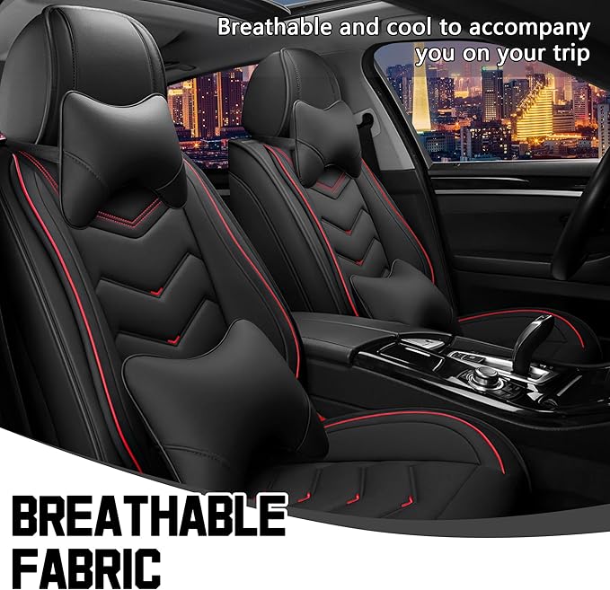 CTDS Car Seat Covers for Jeep Grand Cherokee L 2021-2026, Stylish Sport Seat Cover, Premium Nappa Leather Car Seat Cover. Automobile Seat Covers Sets.(Luxury 2 Seats/Black)