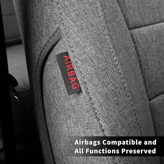 coverdream 2026 Rav4 Seat Covers Custom Fit for 2026 Toyota Rav4 Hybrid (SE,XSE) & PHEV GR Sport SUV,Full Set Polyester Car Seat Protector Grey