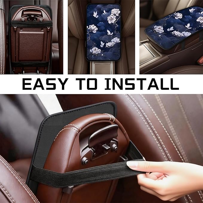 Car Armrest Cover Pad - Car Center Console Cushion Protector Against Pet Claws, Dirt and Sticky Fingers, Comfortable Auto Decor Accessory Fit for Sedan, Van, SUV