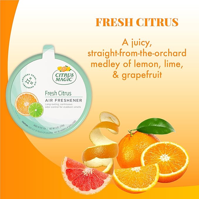 Citrus Magic 2-Pack Solid Air Freshener, 8-Ounce, Citrus