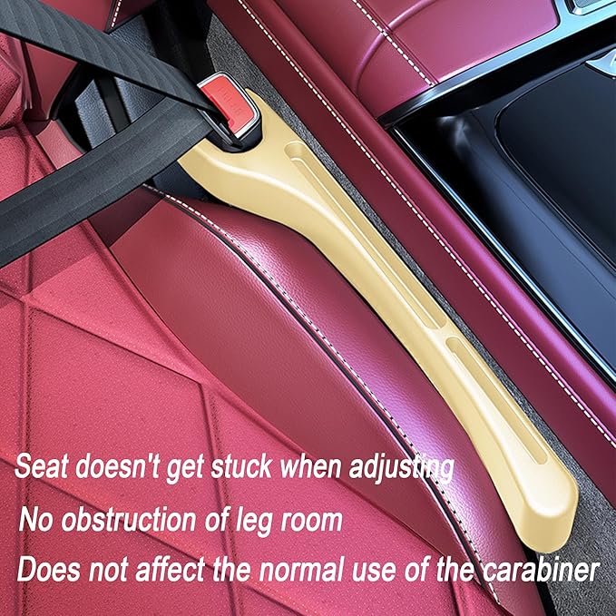2PCS Car Seat Gap Filler，Gap Stopper Fill Gap Between Seat and Console，Built-in Recessed Storage Organizer，Universal for Most Cars Trucks SUVs to Stop Things from Dropping（Beige）