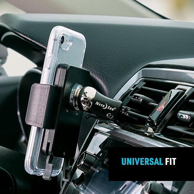 Nite Ize Steelie Vent Kit - Magnetic Cell Phone Holder for Car Vents - Phone Mount - Squeeze