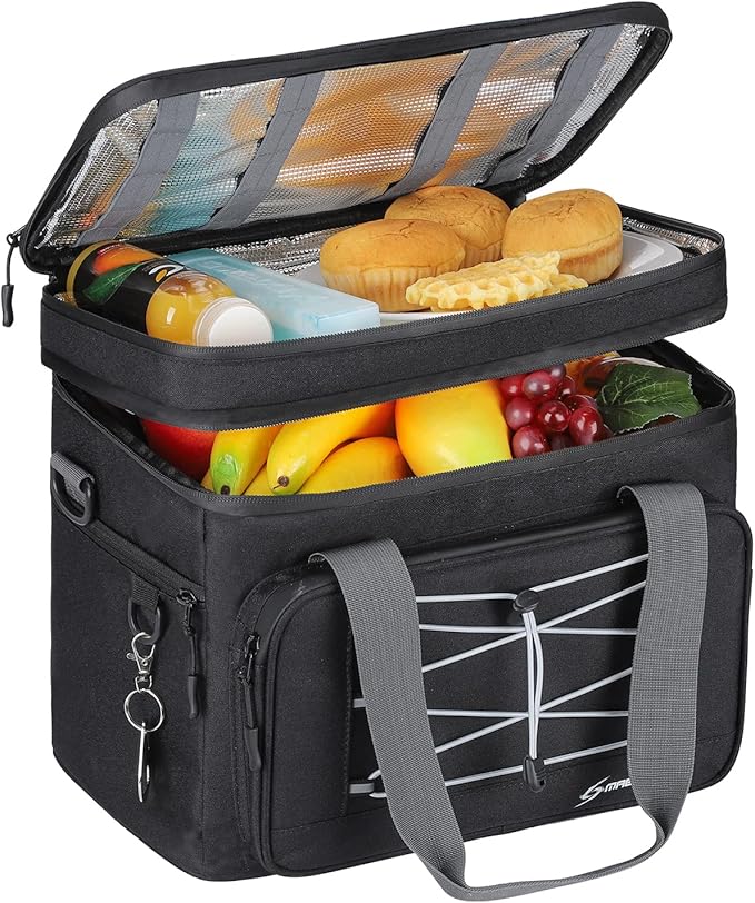 Maelstrom Portable Collapsible Soft Cooler Bag – 24/30/60 Cans Double-Deck Leakproof Ice Chest for Beach, Camping & Grocery