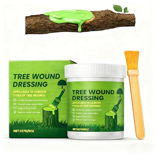 Tree Wound Sealer, Tree Pruning Sealer & Wound Dressing Healing Paste for Grafting, Pruning & Damaged Bark, Waterproof Tree Repair Sealant for Bonsai, Fruit Trees, Roses, Shrubs – 8oz