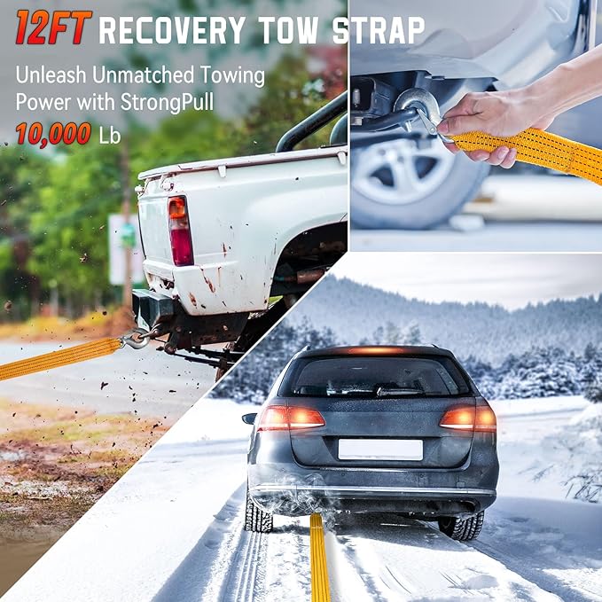Roadside Emergency car kit for Vehicles, Car First Aid Emergency kit with Portable Air Compressor, Heavy Duty Jumper Cables, Tow Strap, Road Trip Essentials Safety kit, New Driver Gifts